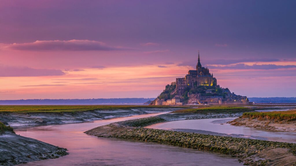 Mont Saint-Michel, Normandia, Francia.